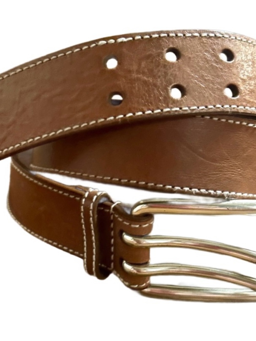 Express • Men’s • Double Prong • Needle Buckle • Brown • Leather • Medium •Belt